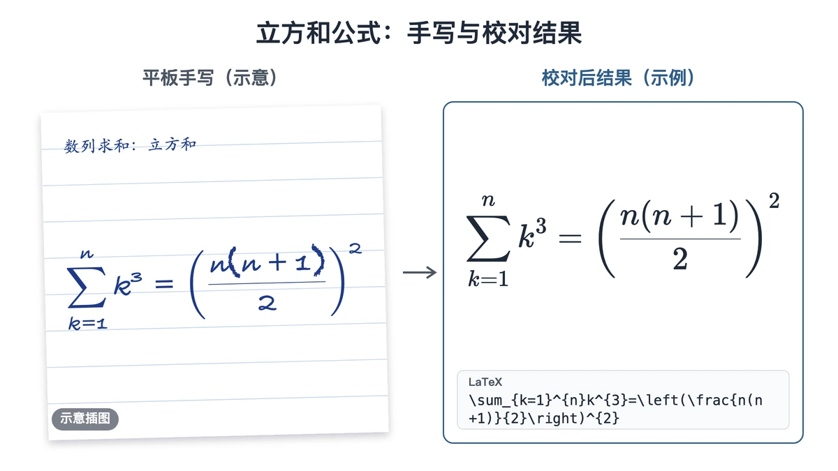 立方和公式平板手写示意与校对后排版对照